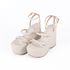 Sandália Feminina Anabela Com Tiras 182158 Napa Off White