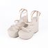 Sandália Feminina Anabela com Tiras 182158 Napa Off White