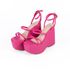 Sandália Feminina Anabela Com Tiras 182158 Napa Pink