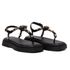 Papete Sandalia Femnina Flatform Com Aplicação Hotfix Napa Preto 23310