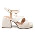 Sandália Feminina Meia Pata Salto Grosso 195009 Off white