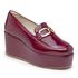 Mocassim Plataforma Feminino Verniz Marsala 170500
