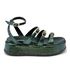 Sandália Papete Flatform Croco Electra Army Tiras Com Fivelas 5302- Bromélia