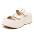 Tamanco Feminino Plataforma Flat Conforto 5000 Off White