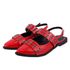 Sapatilha Slingback Rasteira Feminina Bico Fino Detalhe Bolas 184202 Vermelho