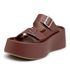 Tamanco Feminino Plataforma Flat Conforto 5000 Cacau