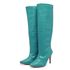 Bota Feminina Salto Fino Cano Alto 1715 Craquelê Salsa