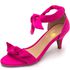 Sandália Feminina Salto Baixo 180170 Camurça Pink