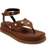 Sandália Flatform Feminina Papete Tiras Fivela 23402 Floter Cacau