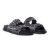 Sandália Rasteira Feminina Papete Birken Pedraria Strass Napa Preta 23210