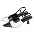 Scarpin Slingback Feminino Duo Preto e Branco 5601