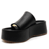 Sandália Tamanco Flat Plataforma Salto Alto 5001 Floter Preto