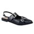 Sapatilha Slingback Rasteira Feminina Bico Fino 184201 Verniz Preto