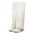 Bota Capa Feminina Off White De Cano Alto 23017