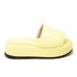Tamanco Feminino Anabela Plataforma Salto Alto Confortável 5300 Napa Amarelo