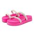 Papete Feminina Flatform Com Tiras De Strass 199051 Napa Pink