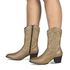 Bota Feminina Western Couro Legítimo Avelã Salto Bloco Texana 8805