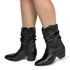 Bota Feminina Western Couro Legítimo Preto Salto Bloco Texana 8806 