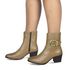 Bota Feminina Western Couro Legítimo Avelã Salto Bloco 8808 