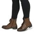Bota Feminina Coturno Cano Curto Couro Legítimo Café 