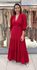 Vestido Longo de Manga Longa Princesa Marsala