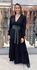 Vestido Longo de Manga Longa Princesa Preto
