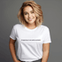 T-shirt Branca Feminina Básica 100% Algodão