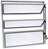 BASCULANTE ALUMÍNIO COM 2 ARTICULAÇÕES VIDRO LISO 60X60cm LÍDER