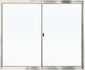 Janela Slim Alumínio de 2 Folhas Vidro Liso 100x100cm Líder