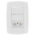 INTERRUPTOR DUPLO SIMPLES + 1 TOMADA 10A 250V 4X2 LEV ILUMI