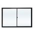 Janela Slim Preta de 2 Folhas com Vidro Liso 120x120cm Líder