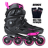 Patins Volt + 2.0 Rosa Inline Freestyle Traxart 80mm Abec-9
