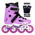 Patins Inline Freestyle Revolt Lilás Base Branca ABEC-9 Traxart