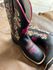 BOTA TEXANA FRANCA BOOTS FEMININA BICO QUADRADO - FLORAL PRETA FB2268