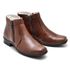 Botina Casual Conforto Couro Café 1600