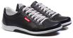 Sapatênis Casual Conforto Couro Preto 3016