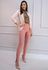 Calça Frelith Alta Zíper Slim Prada - ROSE ESCURO