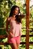 Pijama Verão Frelith Visco Listras Piquet - ROSA