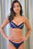 Conjunto Lingerie com Viés Contrastante em Renda e Microfibra - AZUL MARINHO