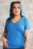 Blusa Fitness Frelith Elisa Trabalhada em Microfibra - AZUL