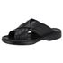 Chinelo Masculino Conforto Em Couro Preto Tipo Anti-Stress Galway 3005