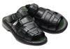 Chinelo Masculino Conforto Em Couro Preto Tipo Anti-Stress Galway 3025