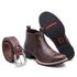 Kit Bota Masculina Couro de Engraxar + Cinto Country