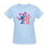 Babylook Azul Bebê Warmout Feminina Estampada Stitch Angel