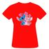 Babylook Vermelha Warmout Feminina Estampada Stitch Angel