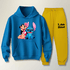 Conjunto Moletom Amarelo Feminino Infantil Lillo e Stitch