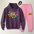 Conjunto Abrigo Moletom Rosa Infantil Stumble Guys