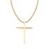 Colar Crucifixo Palito Banhado Ouro 18K