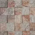 Pedra Madeira Serrada Rosa Amarrado com 0,5m² 11,5x11,5cm