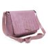 Bolsa Feminina Estilo Baú Transversal Croco Rosa - Gouveia Costa 